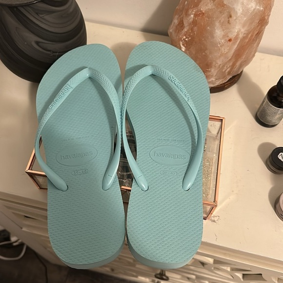 Havaianas Women's Blue Flip Flops - Picture 2 of 6